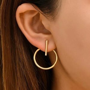 Bar and hoop earrings
